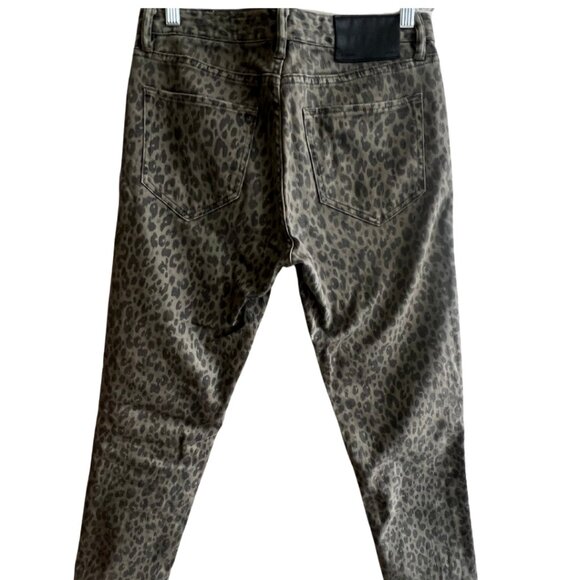 ALL SAINTS | Ashby Leopard Print Skinny Jeans (28) - Picture 2 of 10